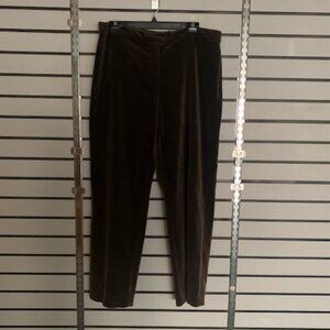 Jones New York Country Brown Velveteen stretch Pants Womens Size 14